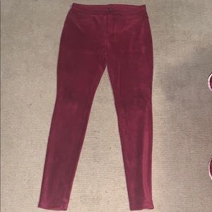 HUE Burgundy Corduroy Leggings - Sz M